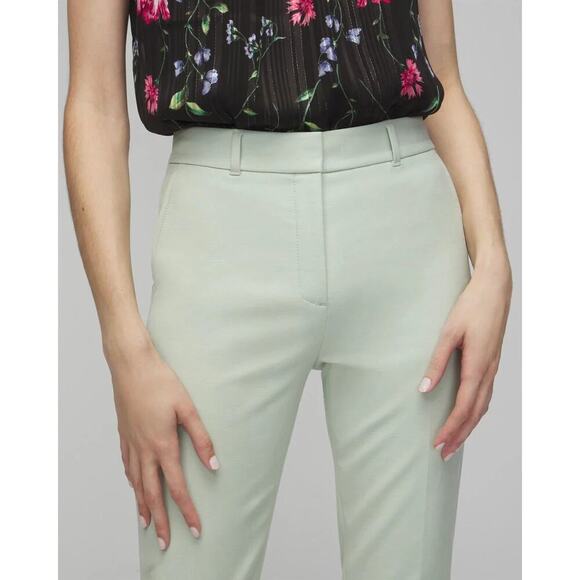 WHBM Elle Slim Ankle Lightweight Comfort Stretch Pant light green 12 new WP188 - Picture 3 of 13